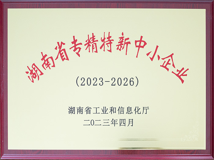 湖南省專(zhuān)精特新中小企業(yè)